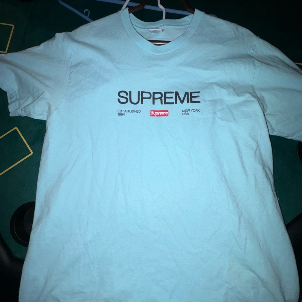 2021 Supreme Est. 1994 Tee 'Turqouise' size large